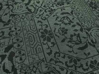 平和屋着物●本場大島紬　7マルキ　洋花文　正絹　逸品　DAAZ0216ps