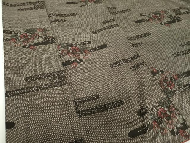 平和屋着物●本場大島紬 7マルキ 霞花文 正絹 逸品 DAAZ0218ps
