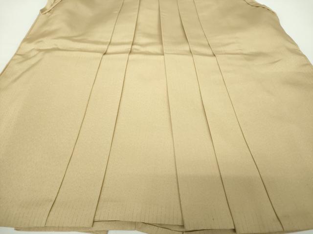 平和屋着物●男性 馬乗袴 縞 金糸 白橡色 正絹 逸品 DAAZ0237ps