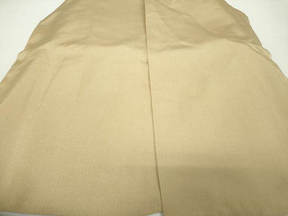 平和屋着物●男性 馬乗袴 縞 金糸 白橡色 正絹 逸品 DAAZ0237ps