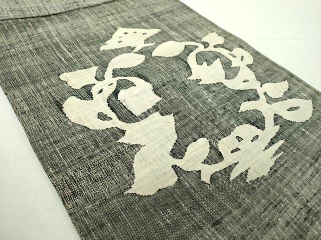 平和屋着物▽つけ帯 スリーシーズン帯 春 夏 秋 紬地 花丸文 正絹 逸品 DAAZ0245ps