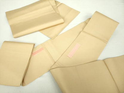 平和屋着物●塩瀬　つけ帯　手描き　楓　正絹　逸品　DAAZ0247ps