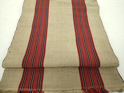 平和屋着物●八寸名古屋帯 一重帯 間道 正絹 逸品 DAAZ0265ps