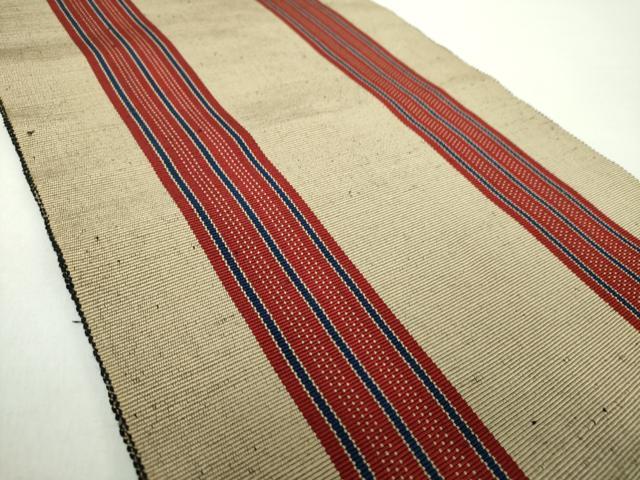 平和屋着物●八寸名古屋帯 一重帯 間道 正絹 逸品 DAAZ0265ps
