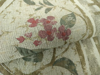 平和屋着物●本場筑前博多織 八寸名古屋帯 花間道 さが美扱い 証紙付き 正絹 逸品 未使用 DAAZ0270ps