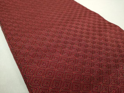 平和屋着物●八寸名古屋帯 入子菱柄 正絹 逸品 DAAZ0283ps