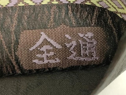平和屋着物▽両面 全通柄袋帯 スリーシーズン帯 春 夏 秋 花唐草文 正絹 逸品 未使用 DAAZ0337ps