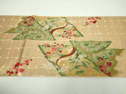 平和屋着物●龍村美術織物 たつむら 六通柄 本袋帯 蔦絵錦 金銀糸 正絹 逸品 DAAZ0343ps