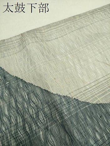 平和屋着物▽太鼓柄袋帯 スリーシーズン帯 春 夏 秋 すくい織 草花文 金彩 正絹 逸品 DAAZ0457ps
