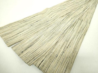 平和屋着物●男性 角帯 本真綿 縞 共箱付き 正絹 逸品 DAAZ0466ps