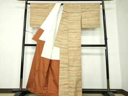 平和屋着物●上質な紬　縞　正絹　逸品　DAAZ0500ps