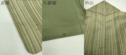 平和屋着物●ぜんまい紬　間道　正絹　逸品　DAAZ0512ps