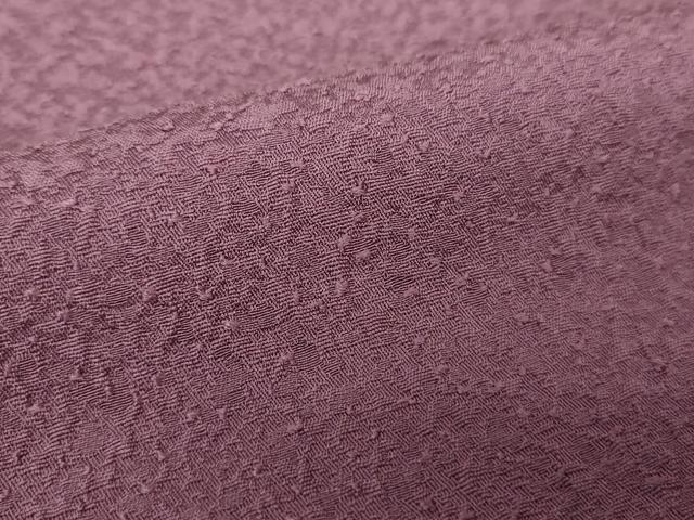 平和屋着物●上質な色無地 霞地紋 葡萄色 正絹 逸品 未使用 DAAZ0531ps
