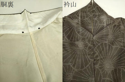 平和屋着物●本場大島紬　7マルキ　総絣　梅尽くし　正絹　逸品　DAAZ0542ps