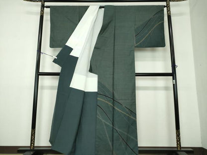 平和屋着物●本場大島紬 訪問着 9マルキ 作家物 変わり間道 正絹 逸品 DAAZ0557ps