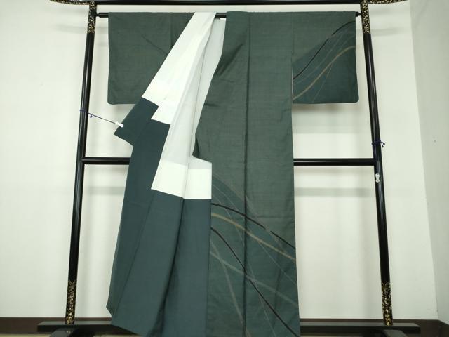 平和屋着物●本場大島紬 訪問着 9マルキ 作家物 変わり間道 正絹 逸品 DAAZ0557ps