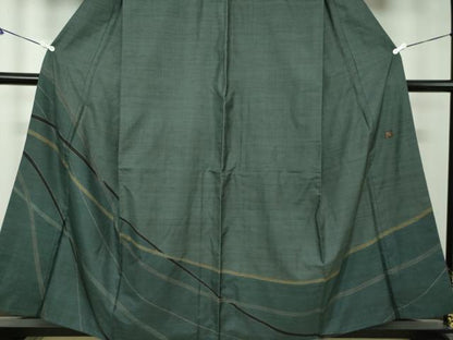 平和屋着物●本場大島紬 訪問着 9マルキ 作家物 変わり間道 正絹 逸品 DAAZ0557ps