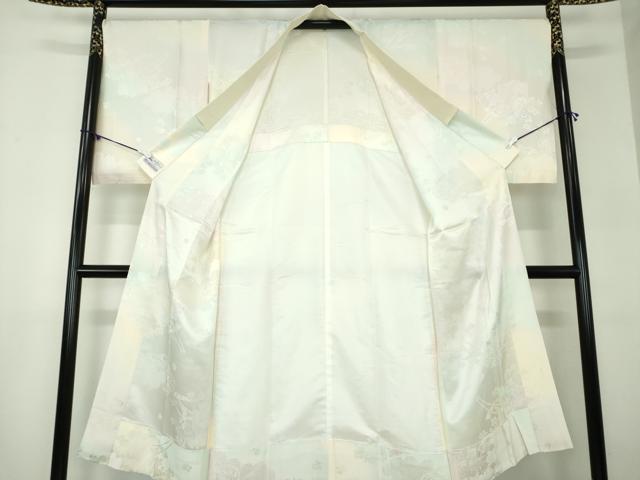平和屋着物●上質な長襦袢　無双仕立て　御所車花地紋　暈し染め　やまと誂製　正絹　逸品　DAAZ0587ps
