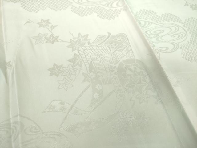 平和屋着物●上質な長襦袢　無双仕立て　御所車花地紋　暈し染め　やまと誂製　正絹　逸品　DAAZ0587ps