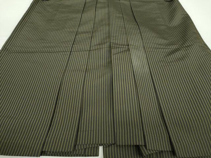 平和屋着物●男性　馬乗袴　縞　正絹　逸品　DAAZ0601ps