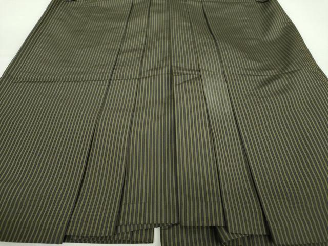 平和屋着物●男性　馬乗袴　縞　正絹　逸品　DAAZ0601ps