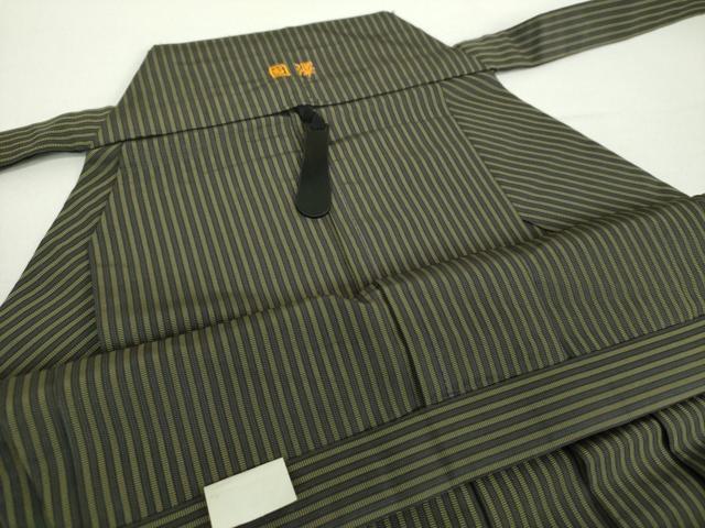 平和屋着物●男性　馬乗袴　縞　正絹　逸品　DAAZ0601ps