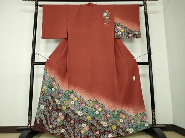 平和屋着物●訪問着 作家物 辻が花 暈し染め 金彩 正絹 逸品 DAAZ0616ps
