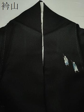 平和屋着物●訪問着 時代まつり 黒地 金彩 正絹 逸品 DAAZ0656ps
