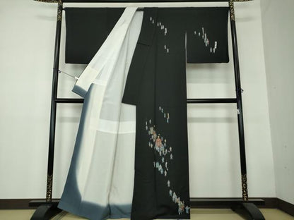 平和屋着物●訪問着 時代まつり 黒地 金彩 正絹 逸品 DAAZ0656ps