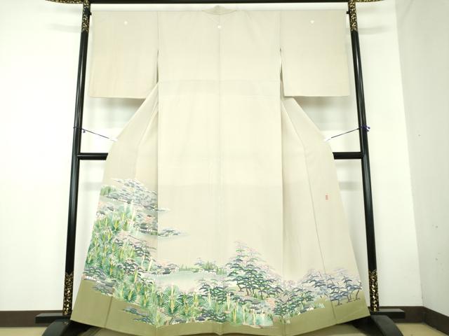 平和屋着物○本加賀友禅作家 東藤岳 色留袖 風景松文 暈し