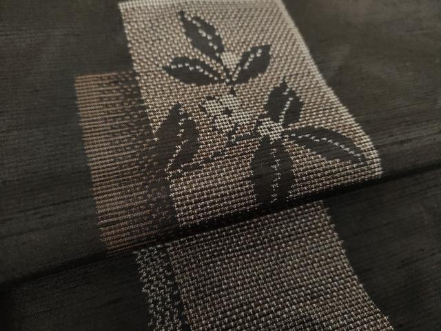平和屋着物●上質な紬　色紙重ね花文　正絹　逸品　DAAZ0685ps
