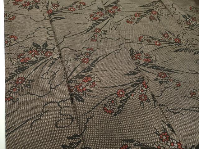平和屋着物●本場大島紬 7マルキ 草花文 正絹 逸品 DAAZ0693ps