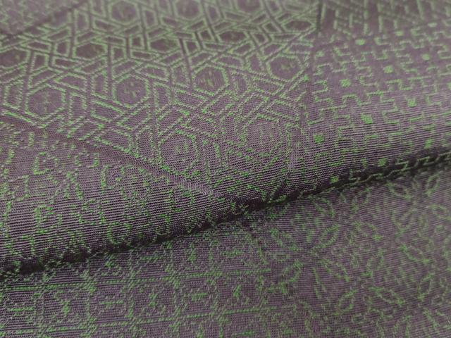 平和屋着物●上質な紬　切嵌花文　正絹　逸品　DAAZ0697ps