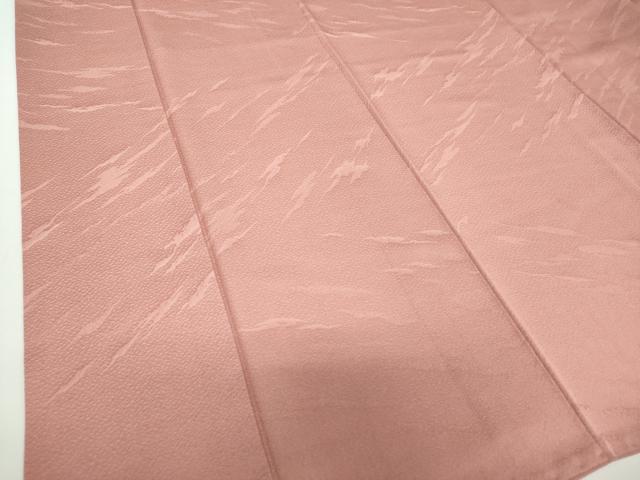 平和屋着物●上質な色無地　霞地紋　紅梅色　正絹　逸品　DAAZ0699ps