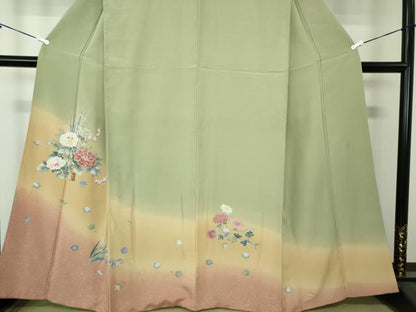平和屋着物●訪問着　友禅　作家物　飾花文　暈し染め　正絹　逸品　DAAZ0702ps
