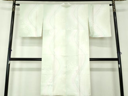 平和屋着物●上質な長襦袢 袷 鼓花地紋 暈し染め 正絹 逸品 未使用 DAAZ0705ps