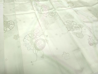 平和屋着物●上質な長襦袢 袷 鼓花地紋 暈し染め 正絹 逸品 未使用 DAAZ0705ps
