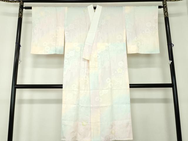 平和屋着物○上質な長襦袢 無双仕立て 辻が花地紋 暈し染め やまと誂