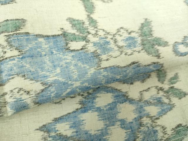 平和屋着物●上質な紬 霞花文 正絹 逸品 DAAZ0715ps