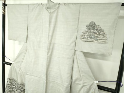 平和屋着物●本場染大島紬　訪問着　作家物　手描き　仁科路　正絹　逸品　DAAZ0716ps