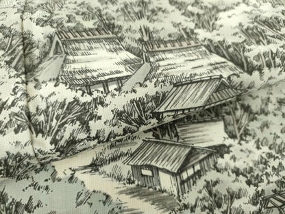 平和屋着物●本場染大島紬　訪問着　作家物　手描き　仁科路　正絹　逸品　DAAZ0716ps