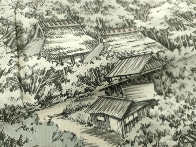 平和屋着物●本場染大島紬　訪問着　作家物　手描き　仁科路　正絹　逸品　DAAZ0716ps