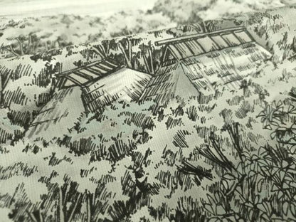平和屋着物●本場染大島紬　訪問着　作家物　手描き　仁科路　正絹　逸品　DAAZ0716ps