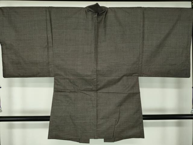 平和屋着物●男性 本場大島紬 アンサンブル 長羽織 100亀甲 総詰め 正絹 逸品 DAAZ0756ps