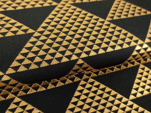 平和屋着物●龍村美術織物 たつむら 六通柄 本袋帯 針屋金襴 黒地 金糸 正絹 逸品 DAAZ0766ps
