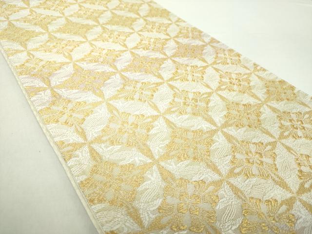 平和屋着物●六通柄袋帯 唐織 七宝鳳凰花文 金糸 正絹 逸品 DAAZ0767ps