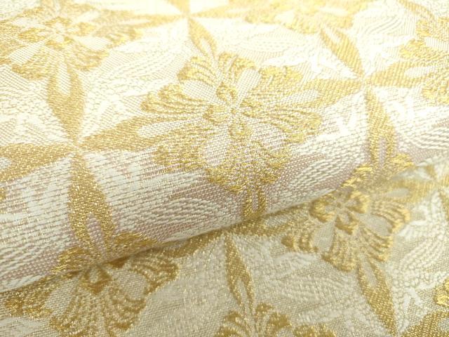 平和屋着物●六通柄袋帯 唐織 七宝鳳凰花文 金糸 正絹 逸品 DAAZ0767ps