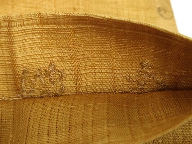 平和屋着物▽西陣 老舗 渡文謹製 手織 すくひ 両面 太鼓柄袋帯 スリーシーズン帯 春夏秋 花鳥文 金糸 証紙付き 正絹 逸品 DAAZ0772ps