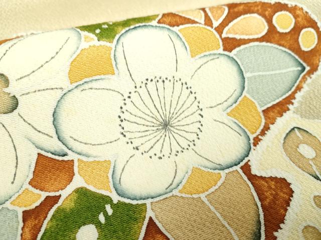 平和屋着物○九寸名古屋帯 辻が花 鬼しぼ縮緬 正絹 逸品 DAAZ0838ps