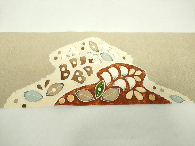 平和屋着物○九寸名古屋帯 辻が花 鬼しぼ縮緬 正絹 逸品 DAAZ0838ps